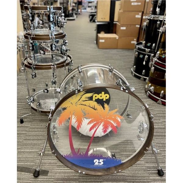 PDP - 25th Anniversary Limited Edition 4-Piece Shell Kit Clear Acrylic PDLT221425TH