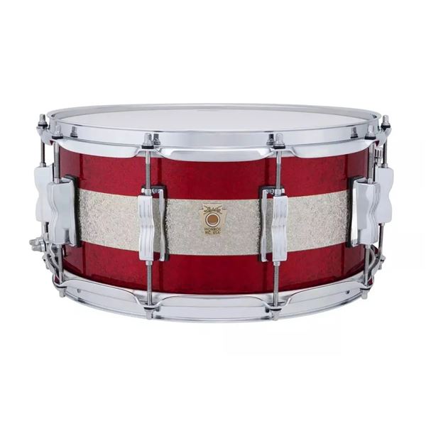 Ludwig - Classic Maple 6.5 x 14" Snare Drum - Red/Silver Tri-Band - LS403XX3D