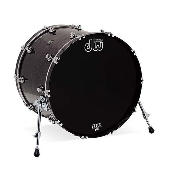 DW Drums - Performance Series Bass Drum 16" x 20" - Ebony Stain Gloss Lacquer - DRPL1620KKES