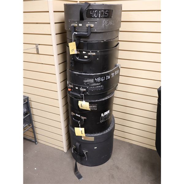 LOT OF 5pcs ASSORTED DRUM CASES ***USED***