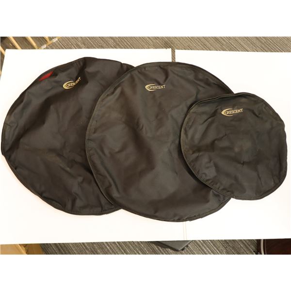 LOT OF 3 ASSORTED CRESENT CYMBAL BAGS