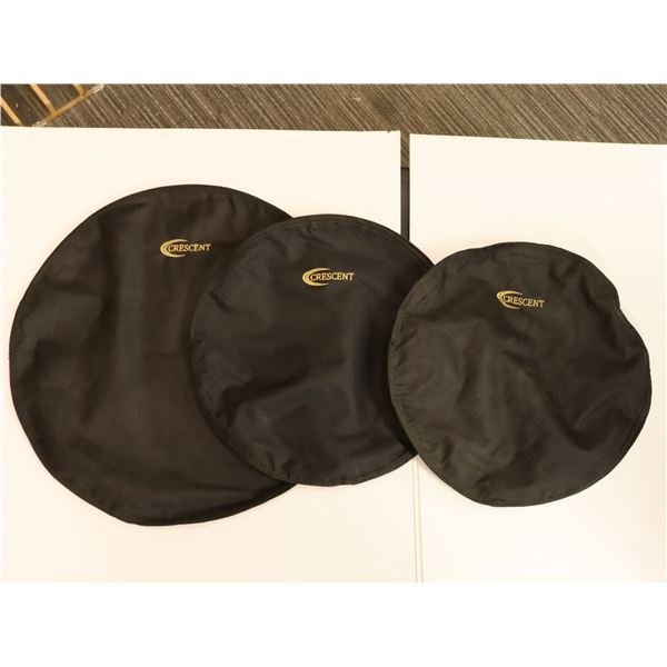 LOT OF 3 ASSORTED CRESENT CYMBAL BAGS