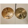 Image 1 : LOT OF 2 Zildjian 14" I SERIES TOP K SERIES BOTTOM