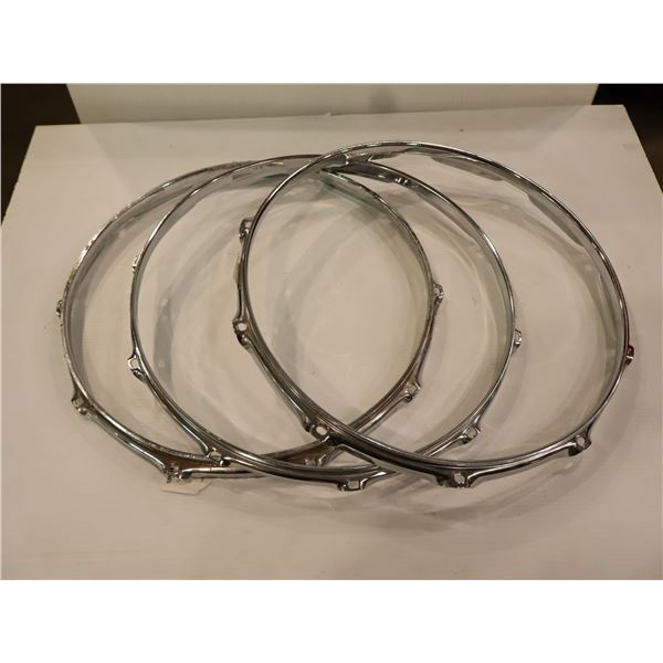 LOT OF 3pcs OF 14", 10 LUG DRUM HOOPS