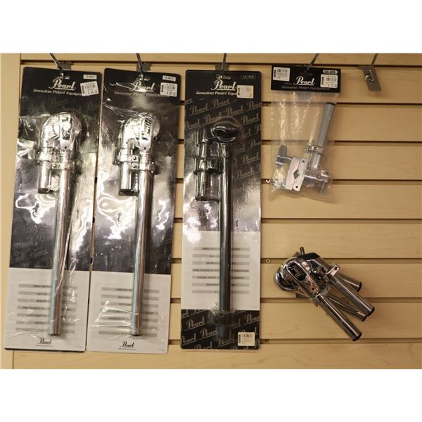 LOT OF 6 ASSORTED TOM HOLDERS AND ACCESSORIES