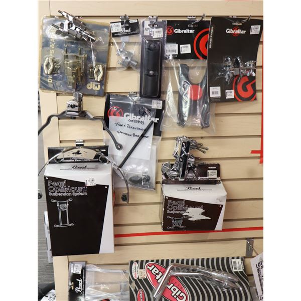 LOT OF 13 ASSORTED DRUM ACCESSORIES