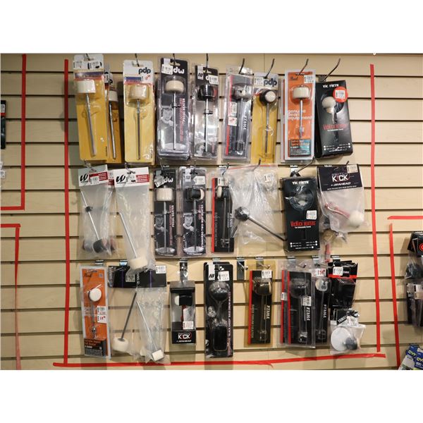LOT OF 45+pcs OF ASSORTED BASS DRUM PEDAL BEATERS