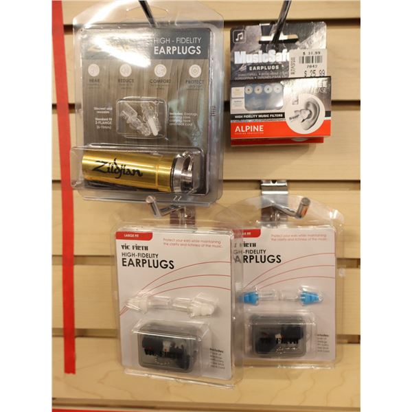 LOT OF 9pcs OF ASSORTED EAR PLUGS