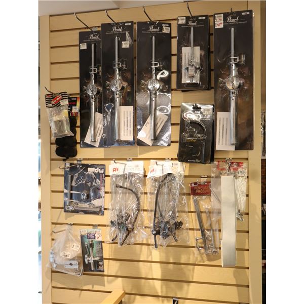 LOT OF ASSORTED COWBELL HOLDERS & MIKE HOLDERS