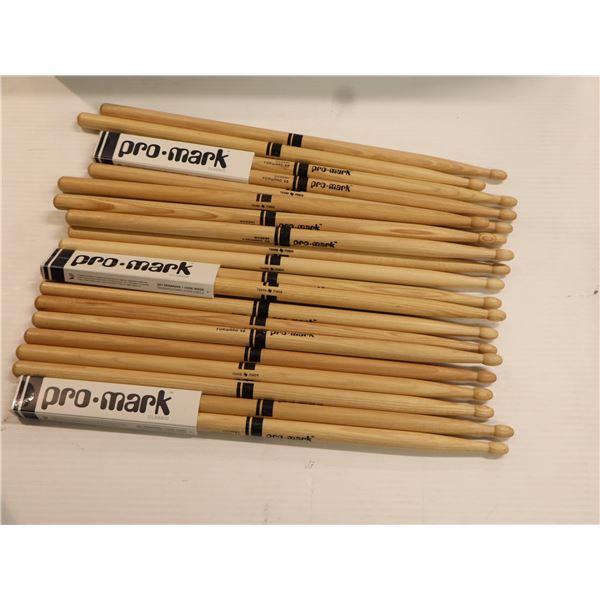 LOT OF 11 PAIRS PROMARK HICKORY FORWARD 5B