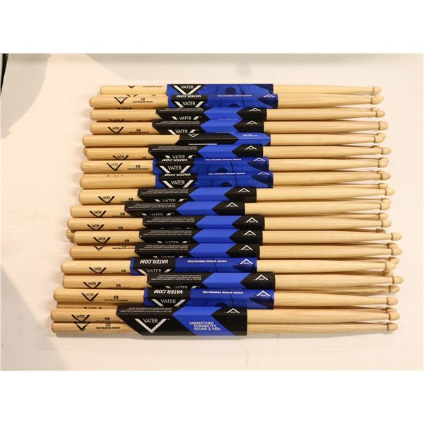 LOT OF 17 PAIRS ASSORTED VATER DRUMSTICKS