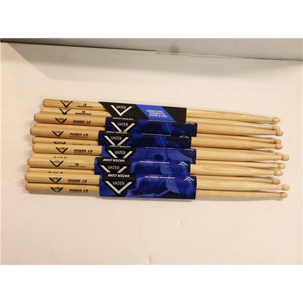LOT OF 6 PAIRS ASSORTED VATER DRUMSTICKS