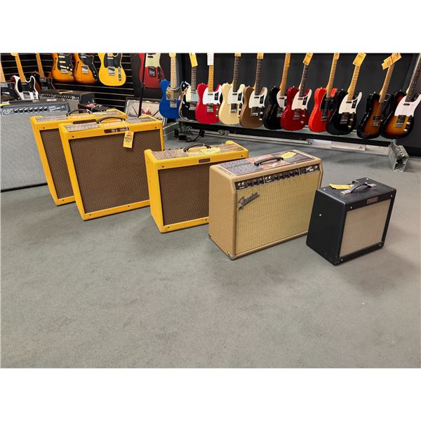 SAMPLE OF WHAT'S COMING— Fender guitar amplifiers and a great selection of electric guitars
