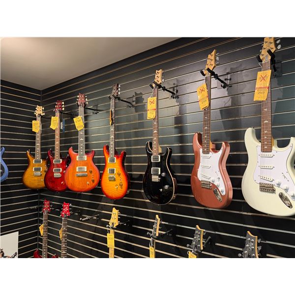 SAMPLE OF WHAT'S COMING — Premium electric guitars in a variety of styles and finishes.