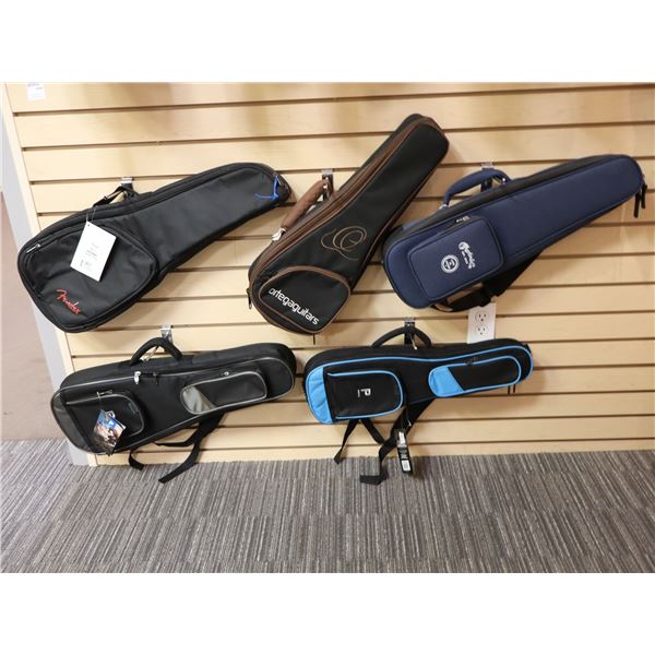 LOT OF 5 ASSORTED  UKULELE  BAGS