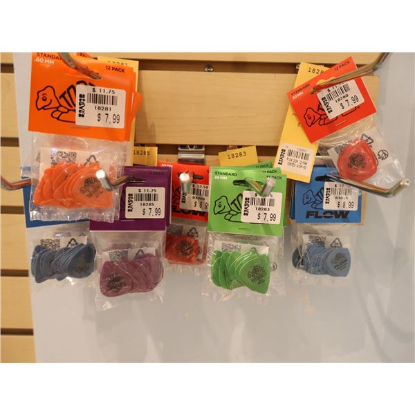 LOT OF 25pkgs OF ASSORTED DUNLOP TORTEX PICKS