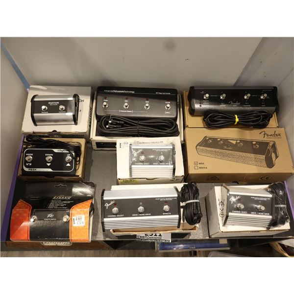 LOT OF 9 ASSORTED FOOT SWITCHES
