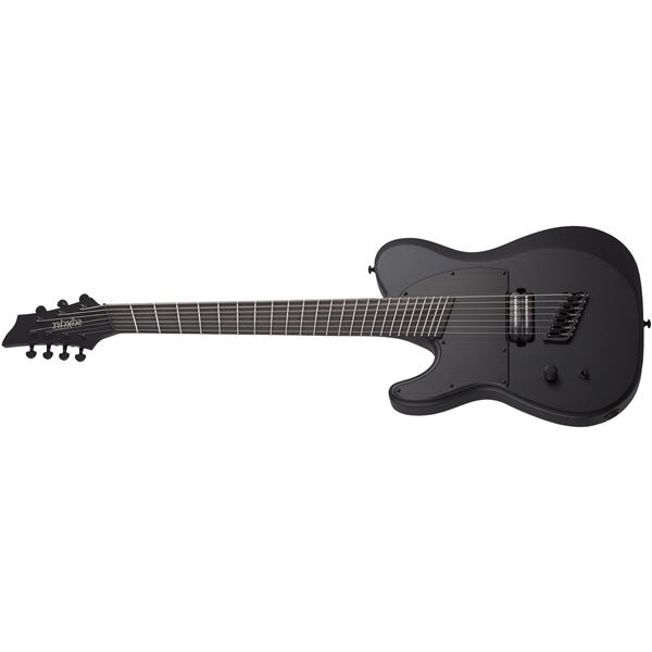 Schecter - PT-7 Black Ops Left-Handed 7-String Electric Guitar - Satin Black Open Pore - 624-SHC