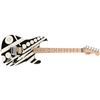 Image 1 : EVH - EVH® Striped Series Circles -  Maple Fingerboard -  White and Black  - 510-7902-386