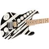 Image 3 : EVH - EVH® Striped Series Circles -  Maple Fingerboard -  White and Black  - 510-7902-386