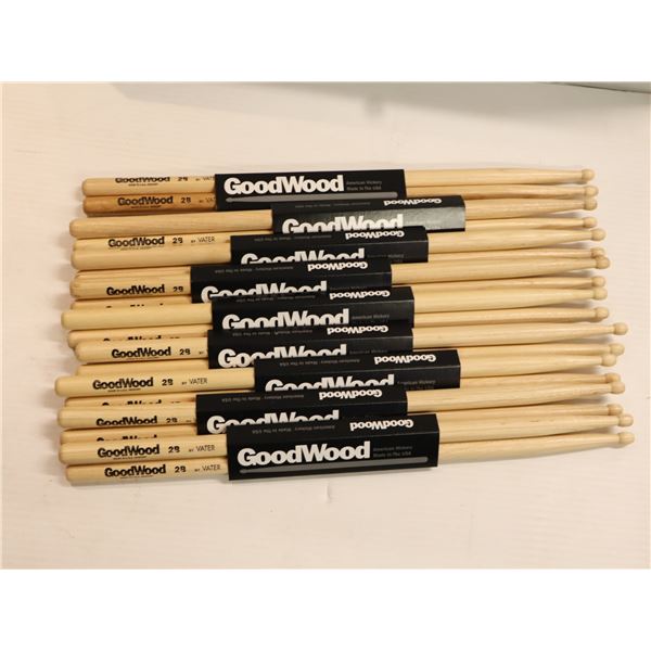 LOT OF 9 PAIRS ASSORTED VATER GOODWOOD DRUMSTICKS