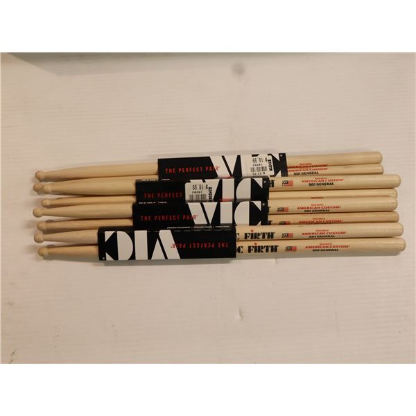 Lot of 4: Vic Firth - American Custom SD1 General Drumsticks SD1