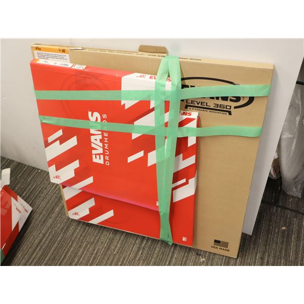 KIT OF 5 EVANS DRUMHEADS 13"-16"-18"