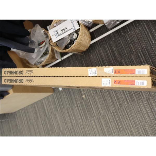 Lot of 2: Remo - 24" Emperor SMT Clear Drumhead  - BB-1324-00-SMT