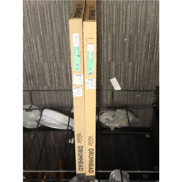 Lot of 2: Remo - Powerstroke P4 Clear Drumhead with Impact Patch P4-1322-C2 22”