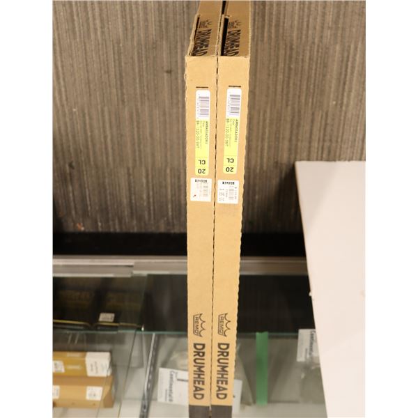 Lot of 2: Remo - 20" Ambassador SMT Clear Drumhead  - BR-1320-00-SMT