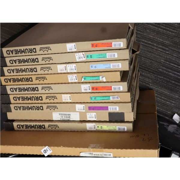 LOT OF 10 ASSORTED REMO 18" BASS DRUMHEADS
