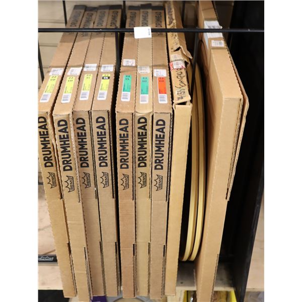 LOT OF 11 ASSORTED REMO 22" BASS DRUMHEADS