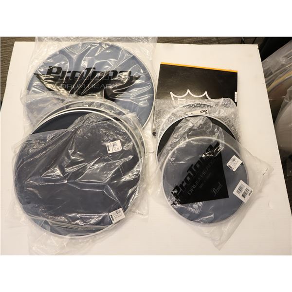 LOT OF 8 ASSORTED MESH DRUMHEADS