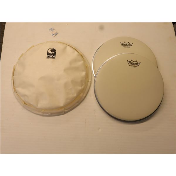 LOT OF 3 DJEMBE HEADS