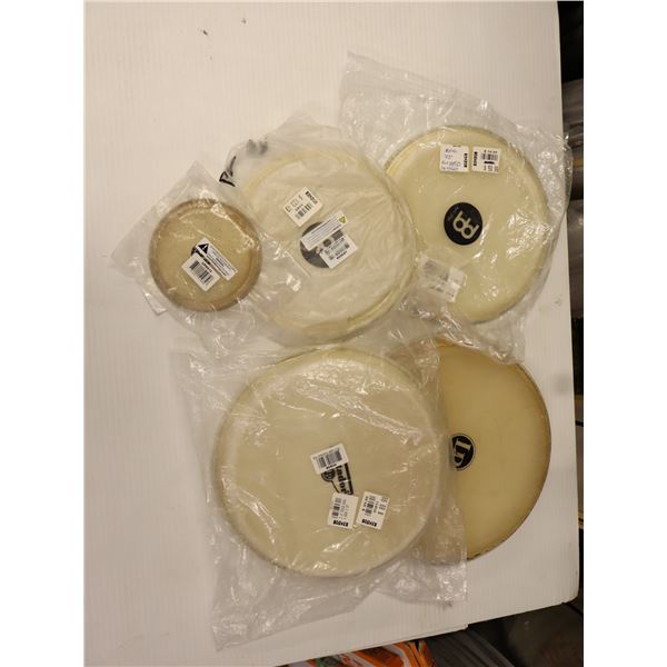 LOT OF 5 RAWHIDE BONGO HEADS