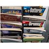 Image 3 : LOT OF +/- 50 DRUM BOOKS WITH MAGAZINE RACK