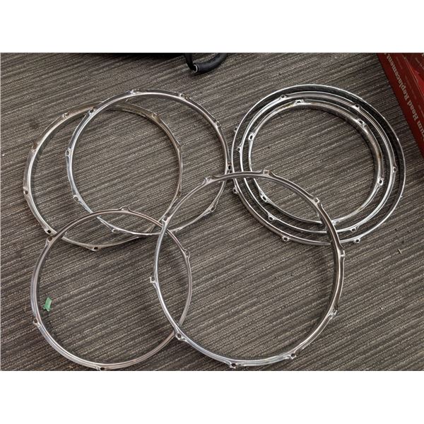 LOT OF 7 ***USED*** ASSORTED DRUM HOOPS