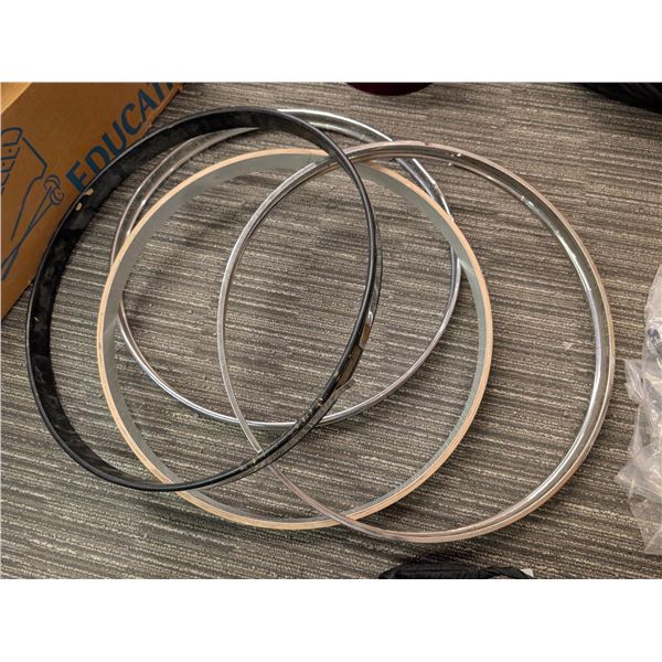 LOT OF 4 ***USED*** ASSORTED BASS DRUM HOOPS