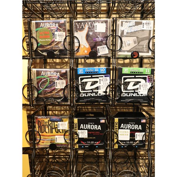 LOT OF 21 ASSORTED GUITAR STRINGS