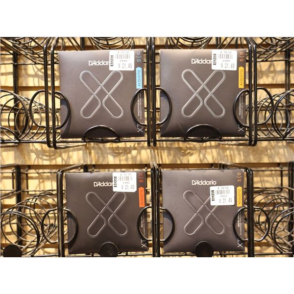LOT OF 6 ASSORTED D'ADDARIO XT ACOUSTIC GUITAR STRINGS
