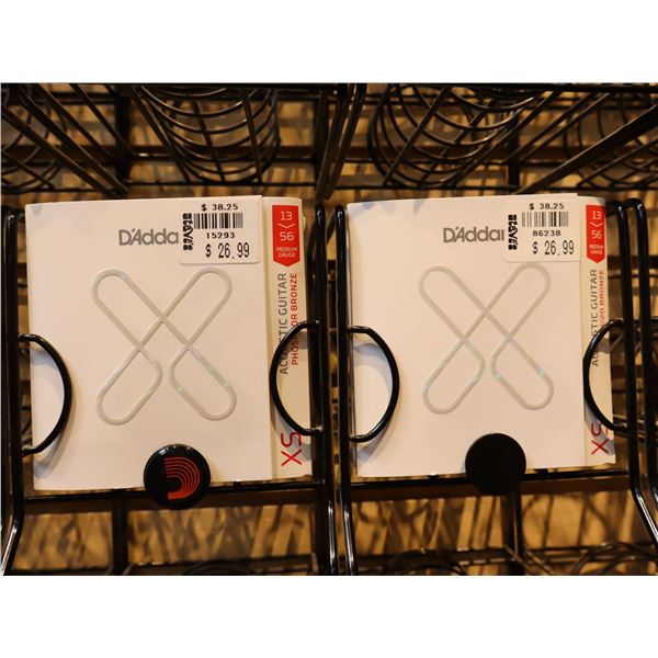 LOT OF 10 ASSORTED D'ADDARIO XS ACOUSTIC GUITAR STRINGS