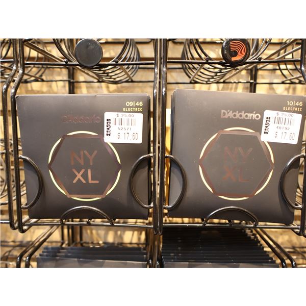 LOT OF 19 ASSORTED D'ADDARIO NY XL ELECTRIC GUITAR STRINGS (09/46-10/46)