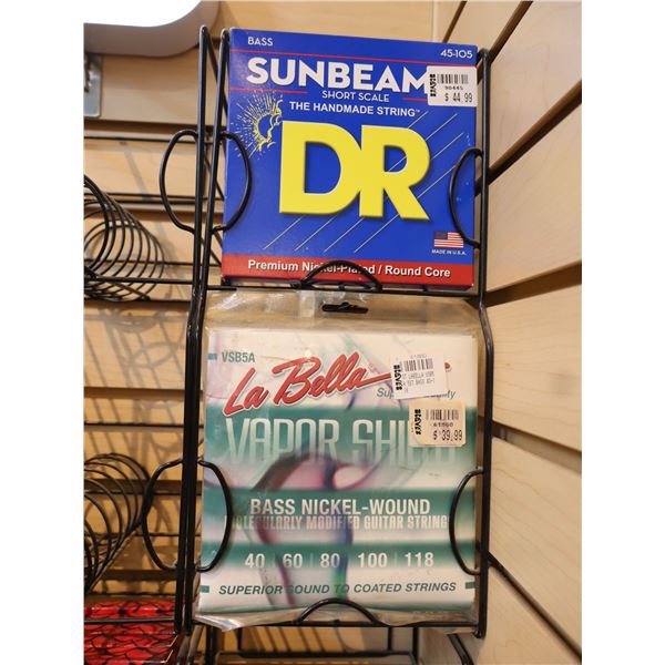 LOT OF 2 ASSORTED BASS GUITAR STRINGS