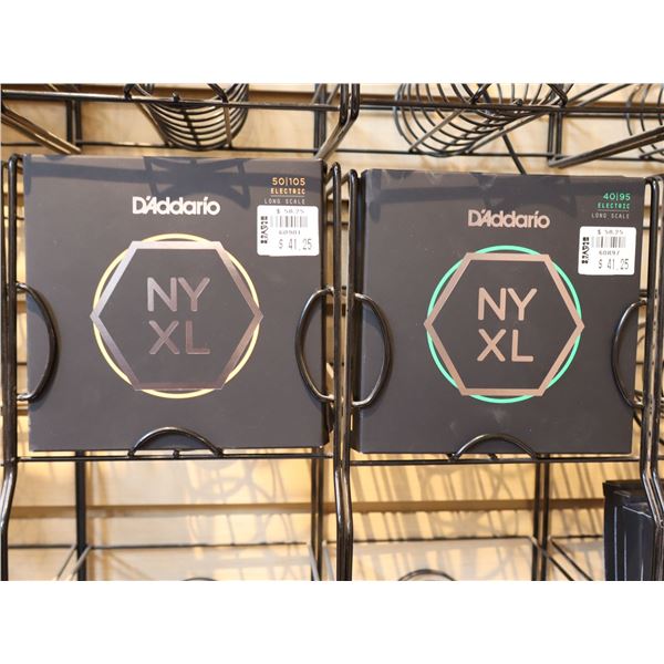 LOT OF 4 ASSORTED D'ADDARIO NY XL BASS GUITAR STRINGS