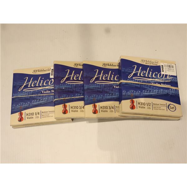 LOT OF 6 ASSORTED D'ADDARIO H310 VIOLIN STRINGS