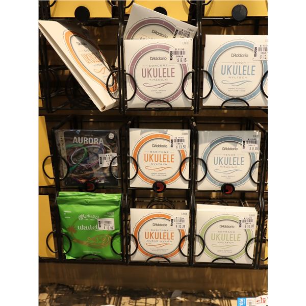 LOT OF 17 PACK OF ASSORTED UKULELE STRINGS