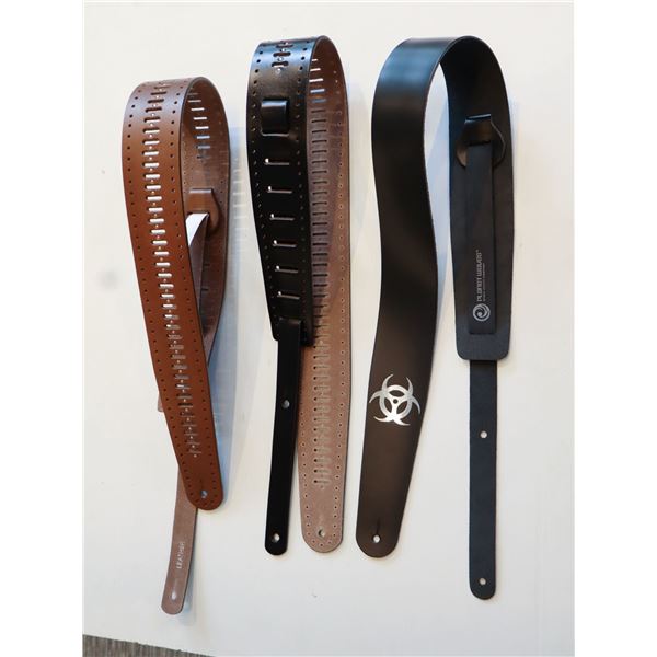 LOT IOF 15 ASSORTED LEATHER INSTRUMENT STRAPS