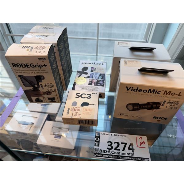 LOT OF 7pcs OF ASSORTED RODE MICROPHONE ACCESSORIES