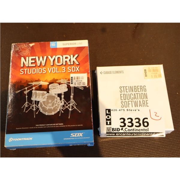 LOT OF 2pcs: CUBASE ELEMENTS & NEW YORK STUDIOS VOL.3 SDX