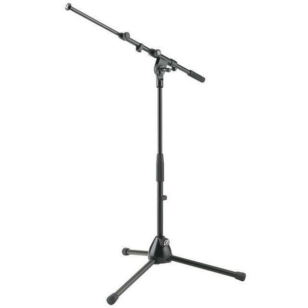 Lot de 2: K&M - 259 Microphone stand with tele boom arm bk